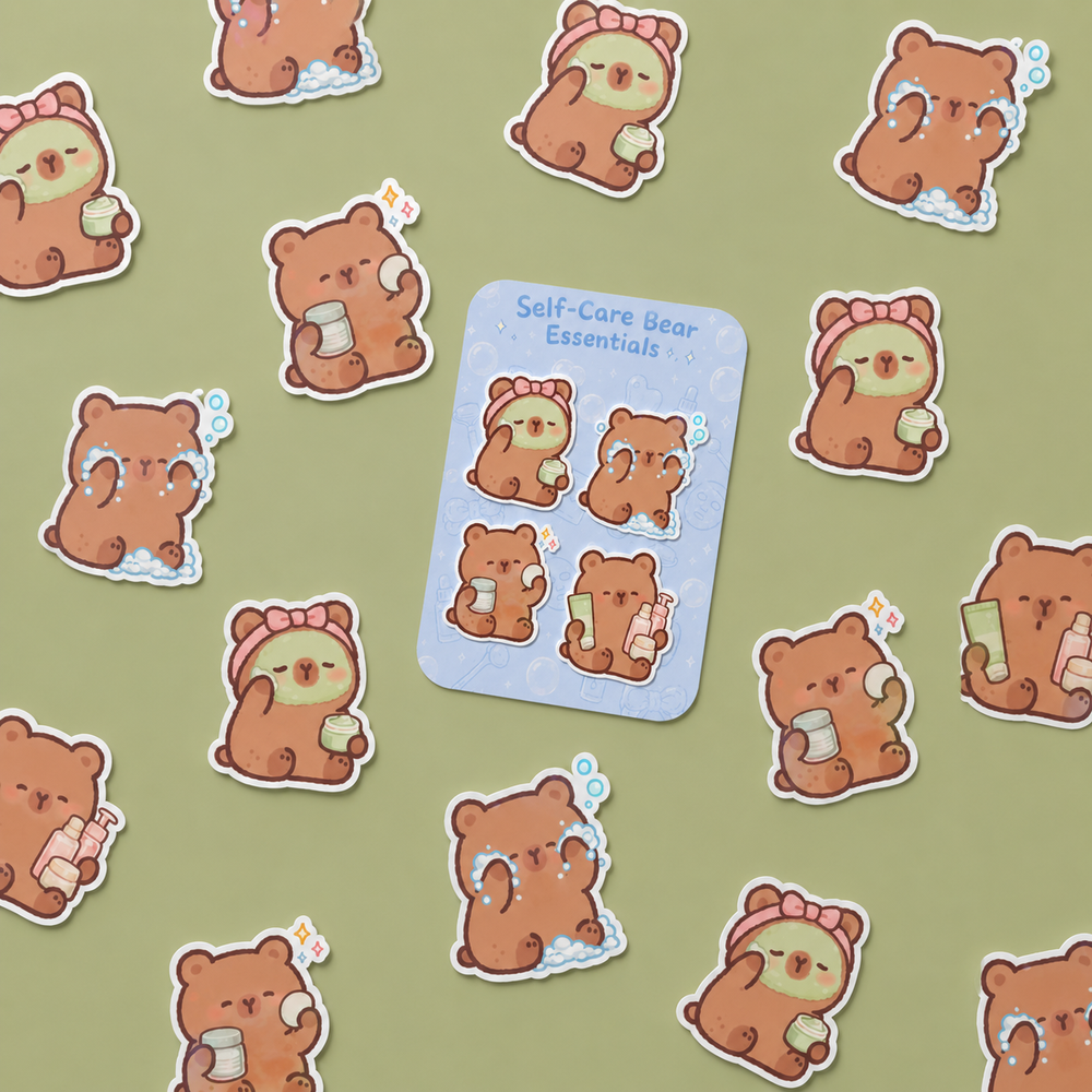 Self Care Bear Essentials (Sticker sheet)