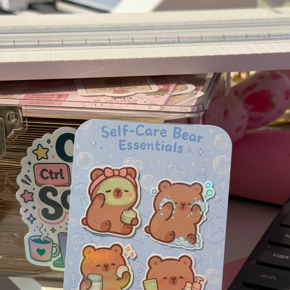 Self Care Bear Essentials (Sticker sheet)